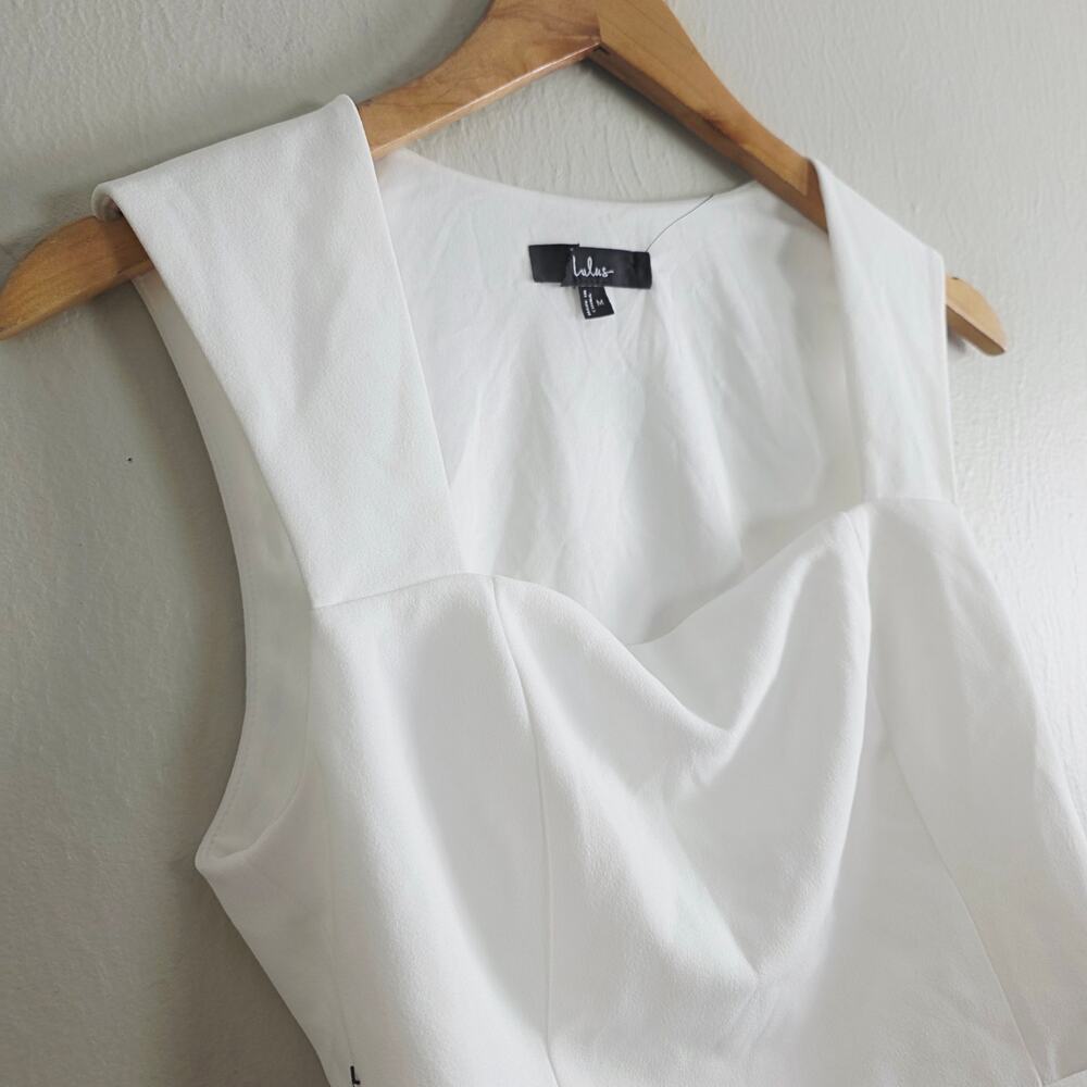 Lulus Enticing Endeavors White Two-Piece Jumpsuit - Wide Leg Bridal Set Size M - Picture 13 of 16